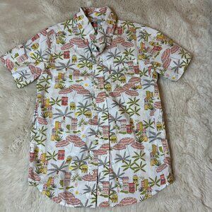 Janie & Jack Destination Print Boys Button Up - Size 7